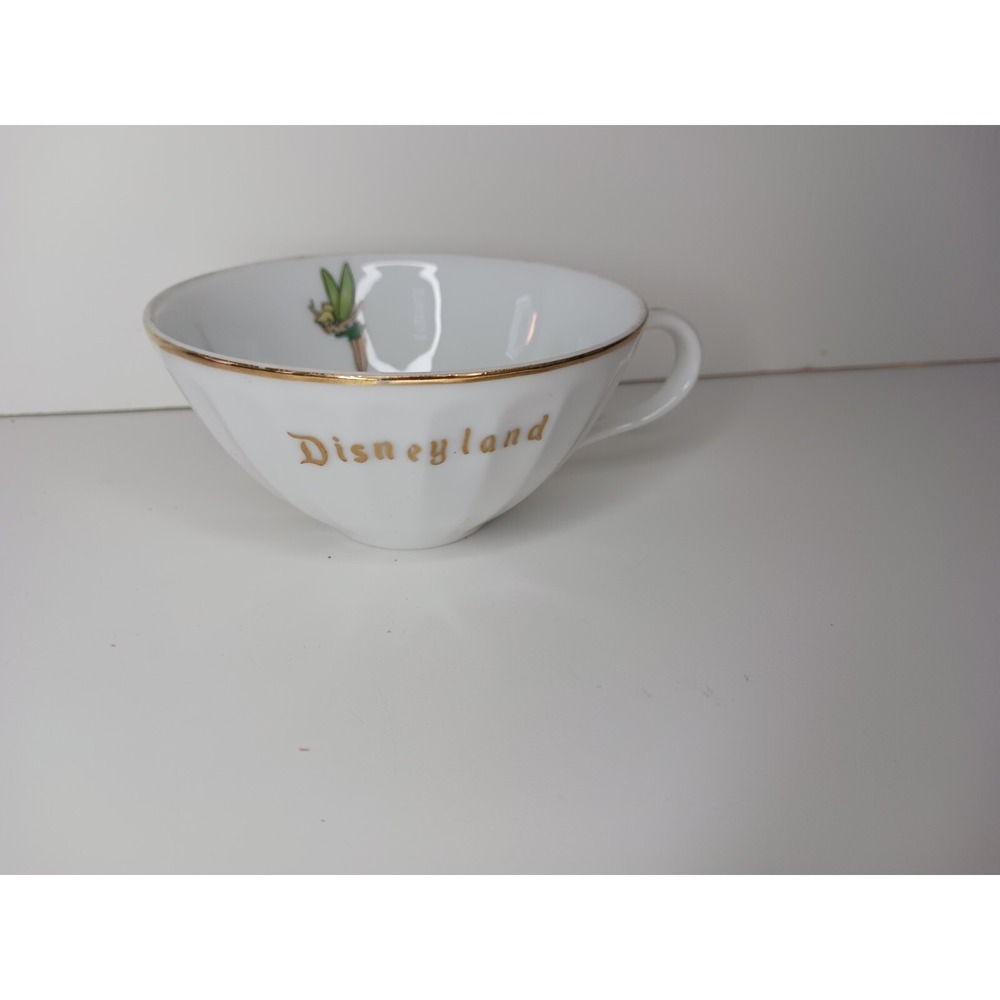 Vintage UNUSED Tinkerbell Disneyland Tea Cup Rare Gold Trim - Picture 5 of 10